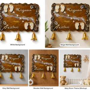 Personalized Sibling Nameplate – Handmade Resin Art
