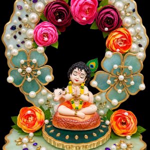 Krishna Darbaar – Handmade Decorative Bal Krishna Resin Art