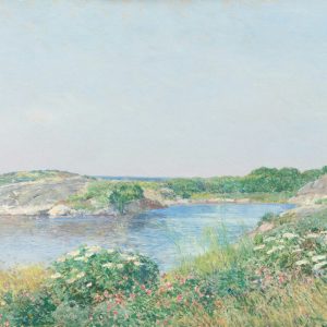 Serene Riverside Landscape Canvas Wall Art – Impressionist Nature Painting for Home Décor