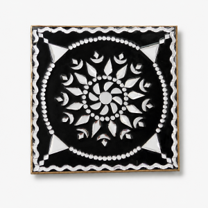 Midnight Noor – Black Mosaic Mirror Wall Art