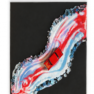 black Color painting with car