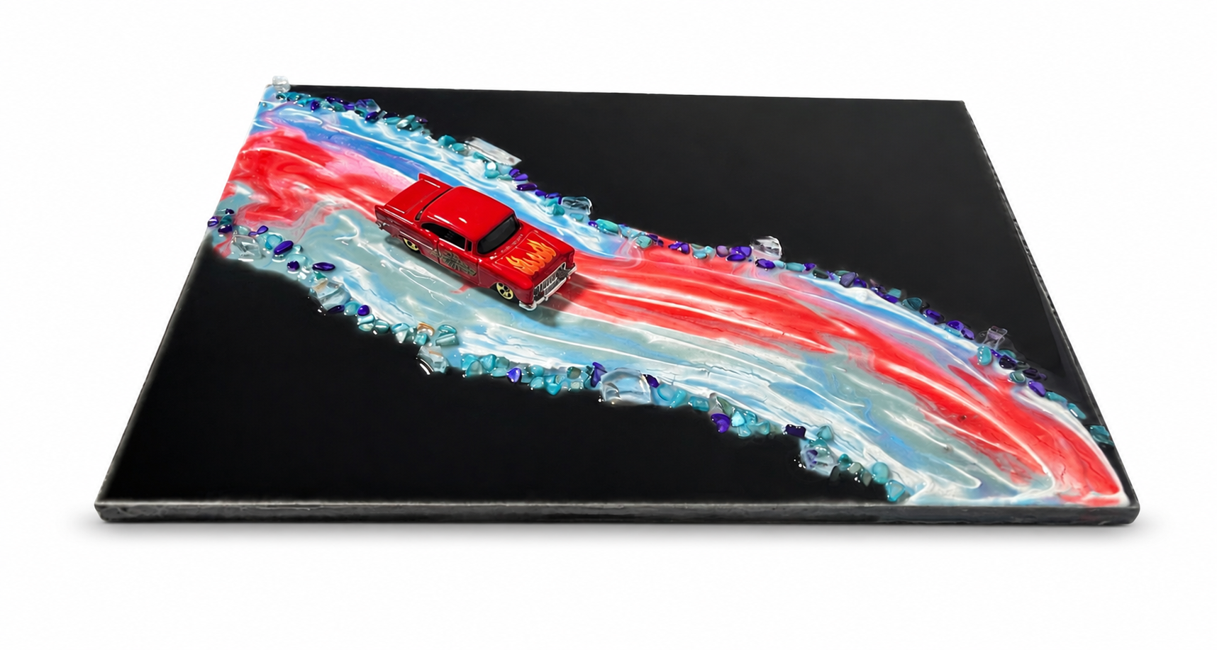 black Color painting with car