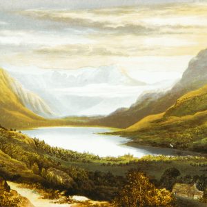 Golden Valley Lake Landscape Canvas Wall Art