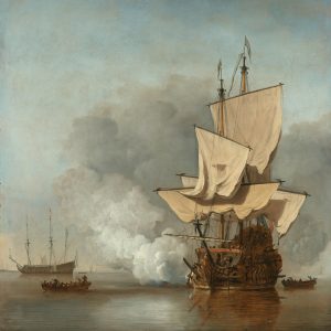 Classic Sailing Ship Canvas Wall Art – Vintage Maritime Seascape Painting for Home & Office Décor