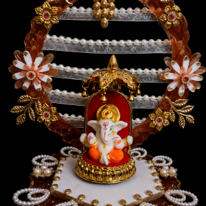 Royal Ganesha Peacock Resin Décor – Handcrafted Spiritual Art Piece
