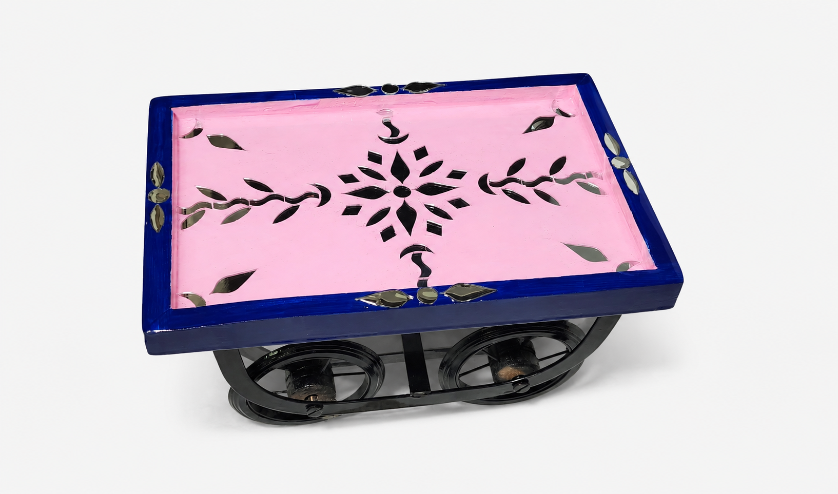 Gulabi Sawari – Pink Mosaic Cart Table