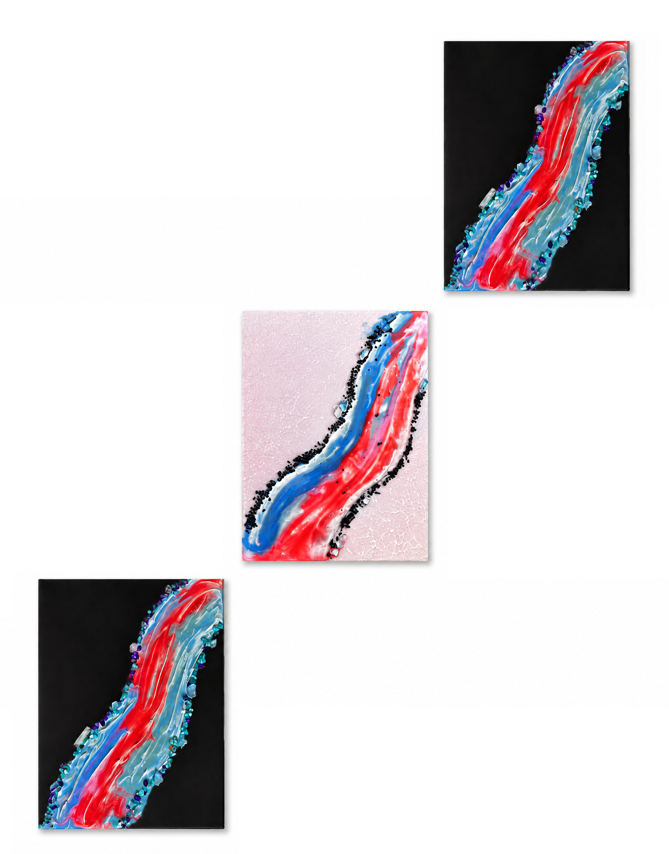 3in1 Resin Painting 2 Black and 1 Pale